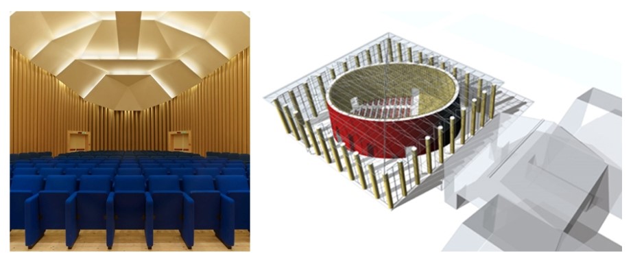 L’AQUILA TEMPORARY CONCERT HALL, neboli koncertní síň v Itálii z roku 2011