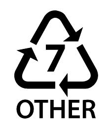 recyklační značka s číslem 7