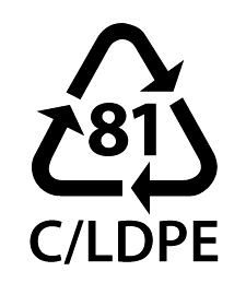 recyklační značka s číslem 81
