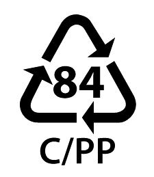recyklační značka s číslem 84