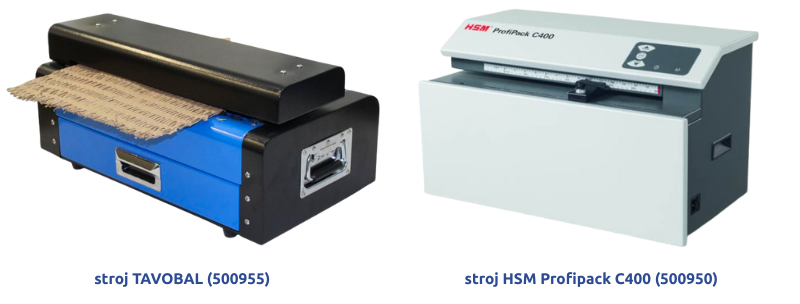 obrázek strojů TAVOBAL a HSM Profipack C400