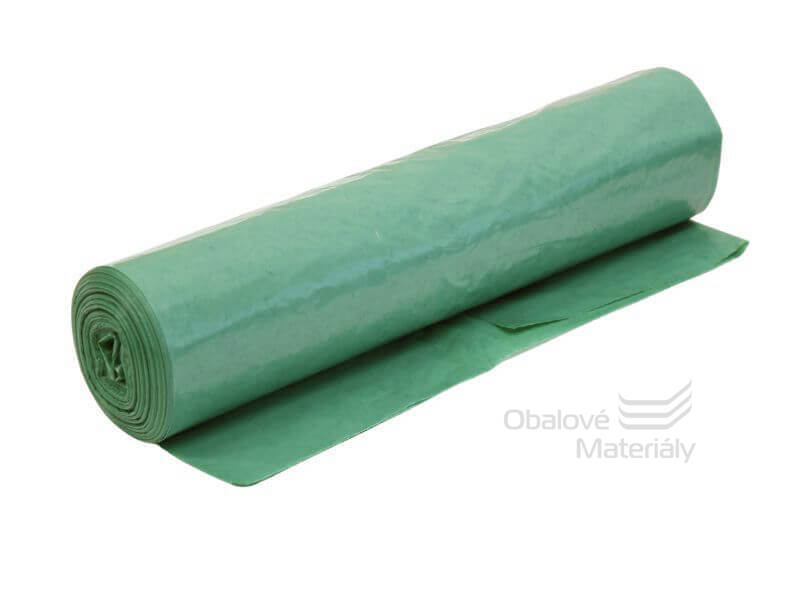 Pytle na odpad LDPE 120l, 70*110 cm, typ 60, role 25 ks, zelené