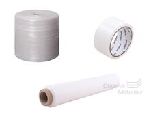 Set bublinková fólie 50cm + bílá lepicí páska + bílá stretch fólie